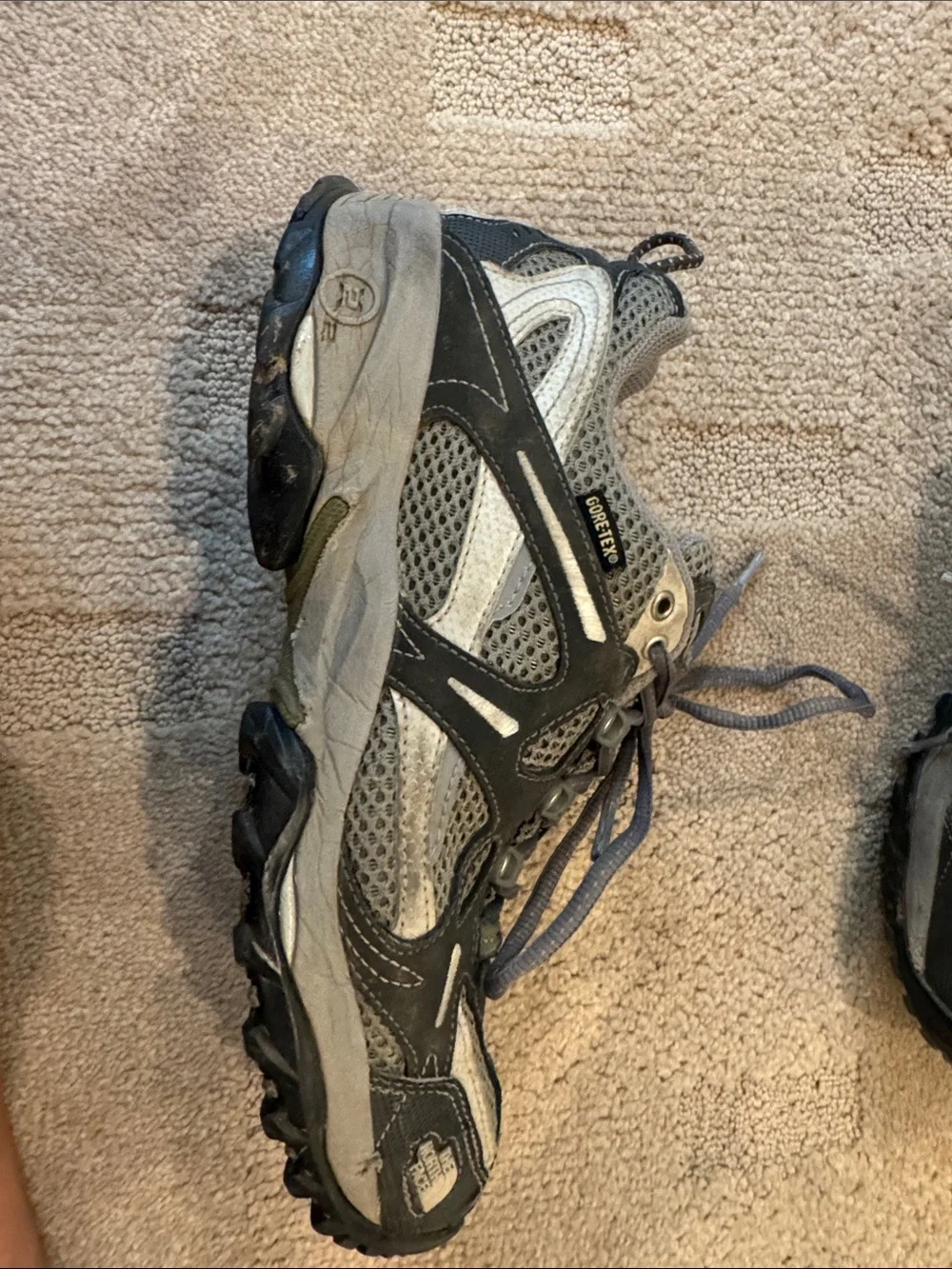 The North Face Gray and Black Trail Shoes Gore-Tex